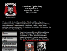 Tablet Screenshot of americancycleshop.com